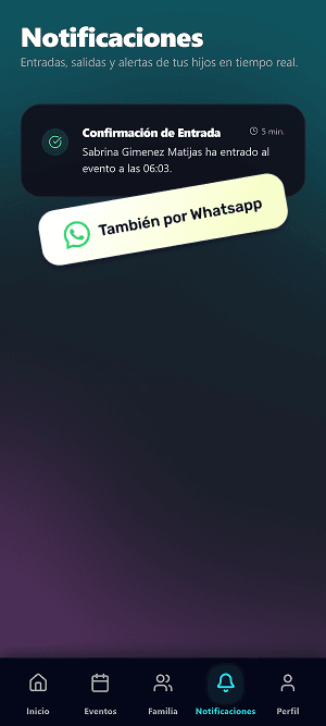 Avisos de entrada y salida